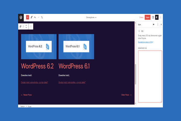Jak dodać dodatkowy CSS po uaktualnieniu do WordPress 6.2?